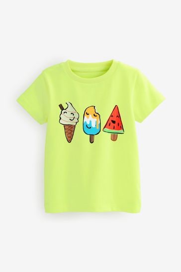 Yellow Ice Cream Short Sleeve Character T-Shirt (3mths-7yrs)
