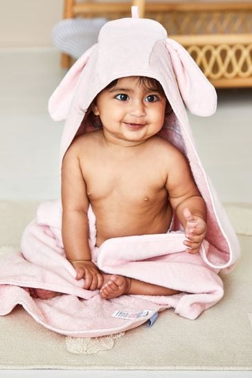 JoJo Maman Bébé Pink Bunny Character Hooded Towel