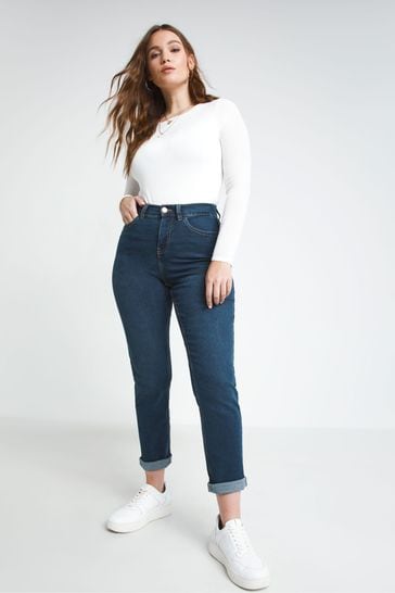 Buy Simply Be Blue Authentic 24/7 Mid Boyfriend Jeans from Next Canada