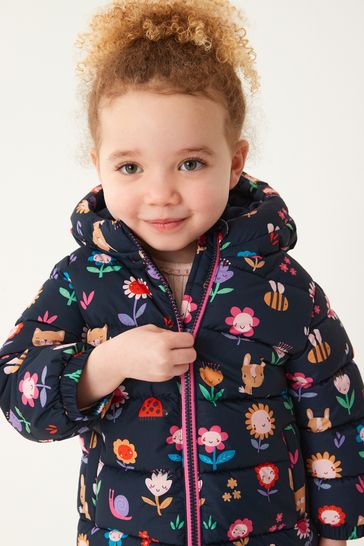 Navy Character Shower Resistant Padded Coat (3mths-7yrs)