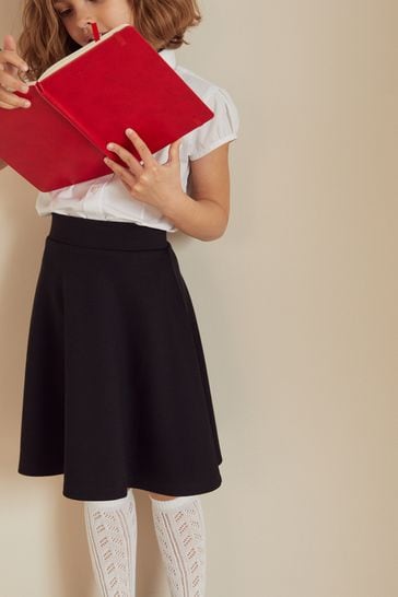 Buy Black Jersey Stretch Pull-On School Skater Skirt (3-17yrs) from Next USA