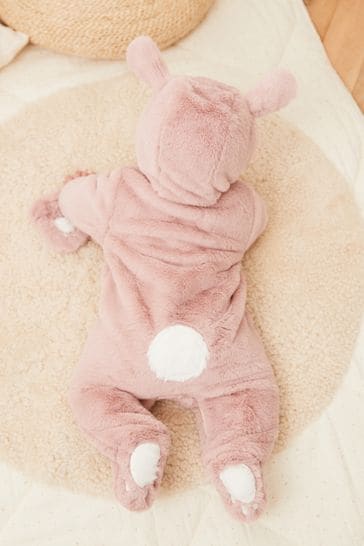 Pink Bunny All-In-One Pramsuit (0mths-2yrs)