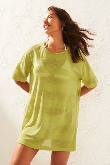 Neon green clearance t shirt dress
