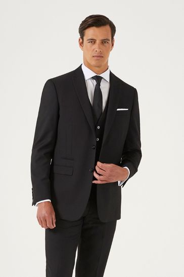 Skopes Madrid Black Tailored Fit Suit Jacket
