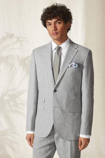 Mens light 2025 grey suit jacket