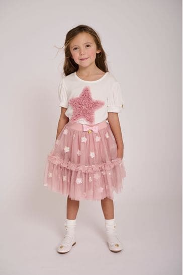 Angels Face Rose Pink Shannon Sequin Star Skirt