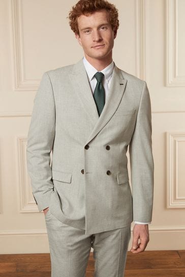 Light Grey Slim Fit Motion Flex Stretch Suit Jacket