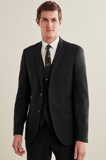 Black Slim Essential Suit Jacket