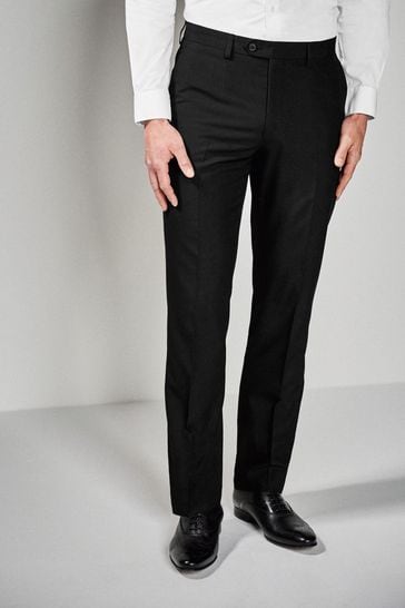 Black Regular Fit Suit Trousers