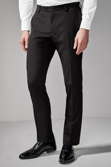 Black Slim Suit Trousers