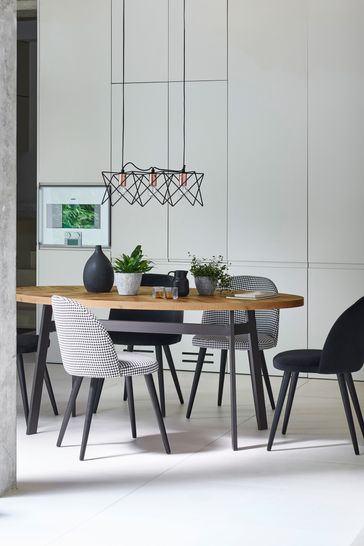 Chevron oak best sale dining table