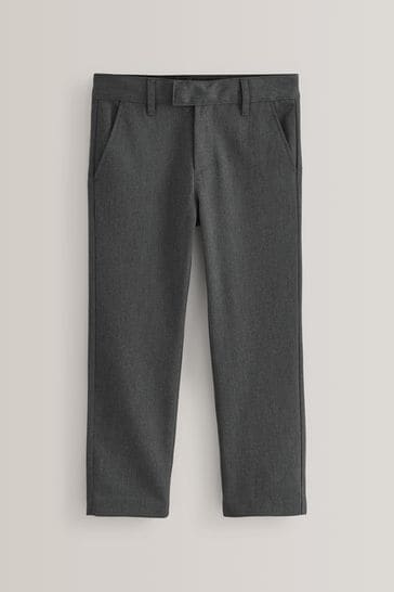 Buy Grey Regular Waist School Formal Slim Leg Trousers (3-17yrs) from ...