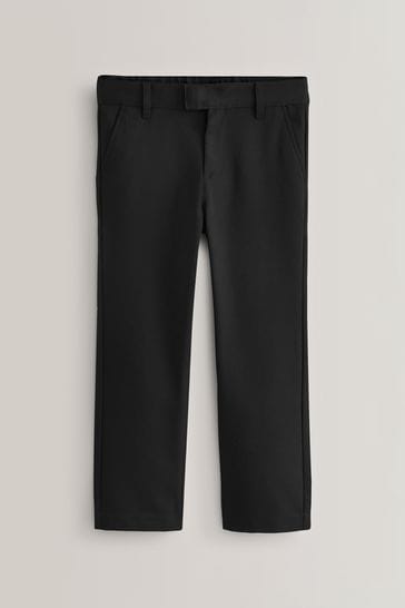 Pantalones escolares de vestir en negro ajustados de tiro medio (3 a 17 años)