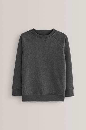 Charcoal 1 Pack Crew Neck School Sweater (3-17yrs)