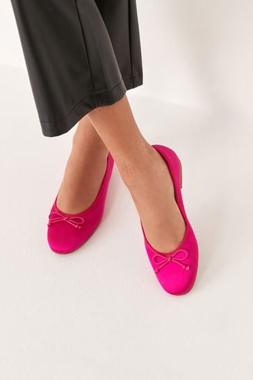 Bright Pink Regular/Wide Fit Forever Comfort® Ballerina Shoes from Next Australia