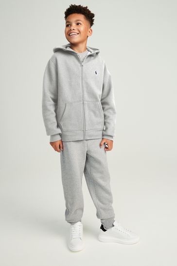 Polo Ralph Lauren Men's Gray Fleece Set Hoodie and Jogger Pants