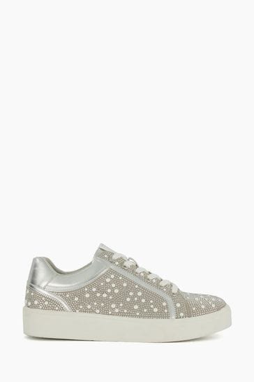 Dune sales silver trainers