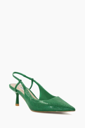 Buy Dune London Pink Clip Mini Oval Spray Slingback Heels from