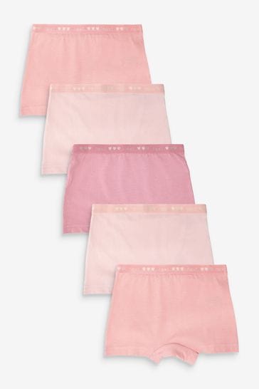Pack de 5 pantalones cortos rosas (2-16 años)