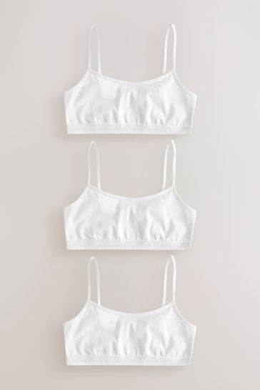 White Strappy Crop Top 3 Pack (5-16yrs)