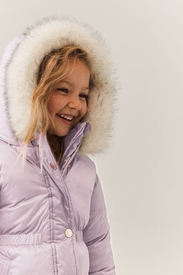 Purple peplum coat