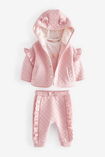 Baker by Ted Baker Pink Quilted 3 Piece Set