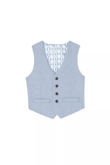 Boys light blue waistcoat cheap