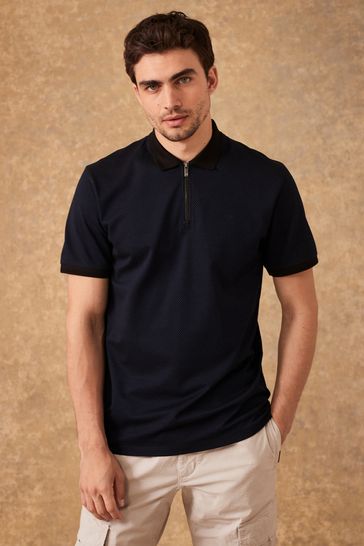 Blue black polo shirt hotsell