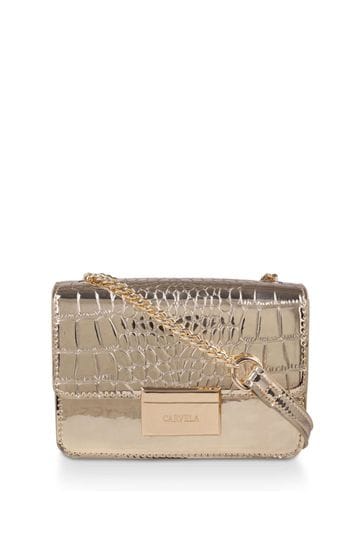 Gold carvela bag best sale