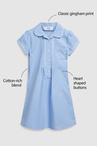 navy gingham school dress