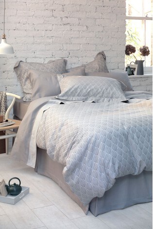 Buy Secret Linen Store Teasels Geo Cotton Duvet Cover From Next