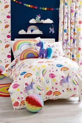 Buy Rainbows And Unicorns Duvet Cover And Pillowcase Set From Next