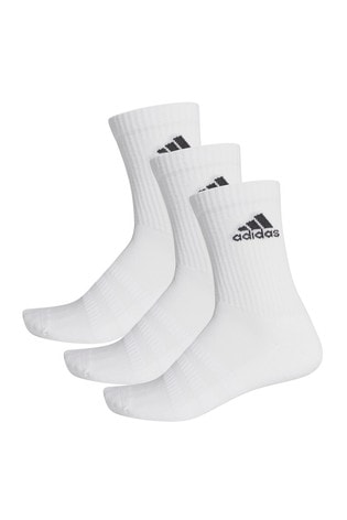 adidas Kids White Crew Socks Three Pack