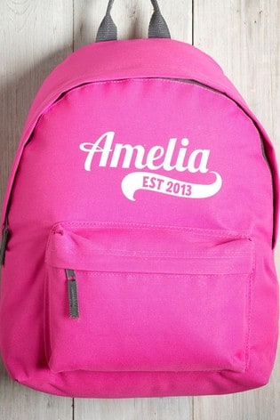 Personalised Pink Backpack by Loveabode