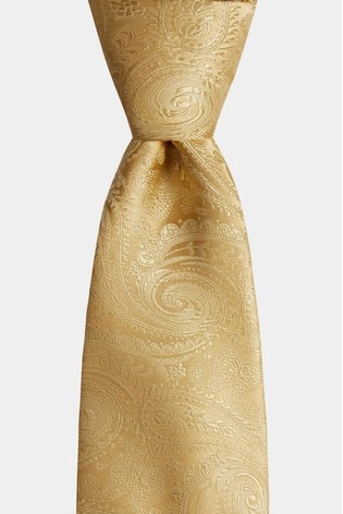 Moss Gold Paisley Silk Tie