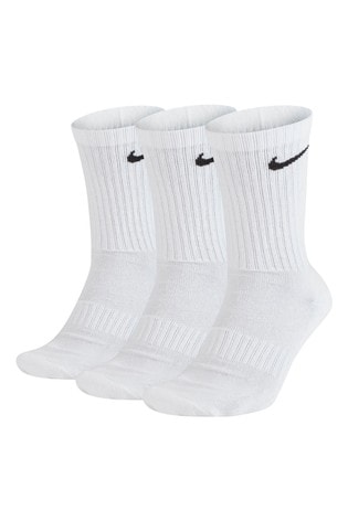 Nike White Everyday Cushioned Crew 3 Pack Socks