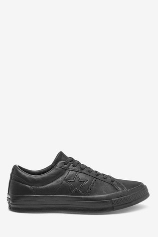 converse one star ox black leather