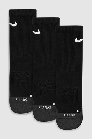 Nike Black 3 Pack Cushioned Crew Socks Adult