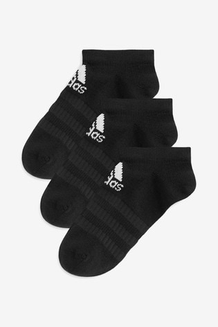 adidas Black Low Trainer Socks 3 Pack Kids