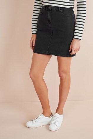 black denim skirt next