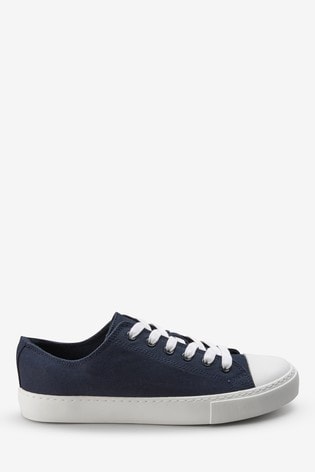 Navy Regular/Wide Fit Baseball Canvas Trainers