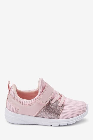 Pink Elastic Lace Sports Trainers