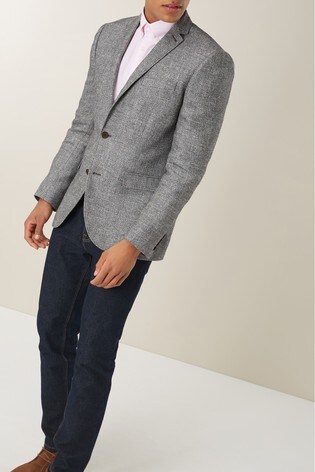 textured grey blazer