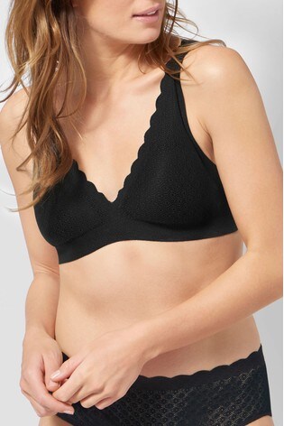 Sloggi Black Zero Feel Lace Non Wired Bralette