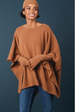 Burnt Orange Collection Luxe Cashmere Poncho