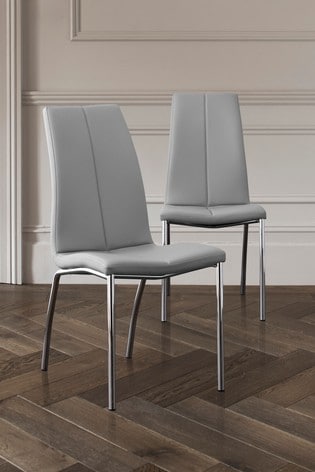 Buy Set Of 2 Opus Dining Chairs With Chrome Legs From The Next Uk Online Shop