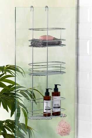 Chrome Over Door Triple Shower Caddy