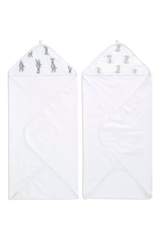 aden + anais Essentials Safari Babes Hooded Towels Two Pack
