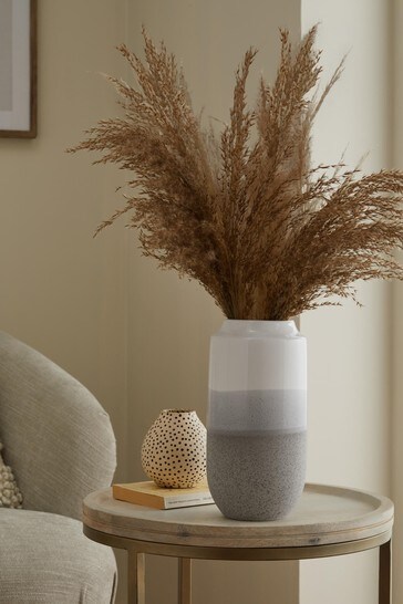 Grey Ombre Ceramic Vase