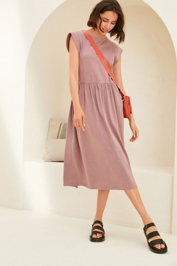 Mauve Purple Summer T-Shirt Dress